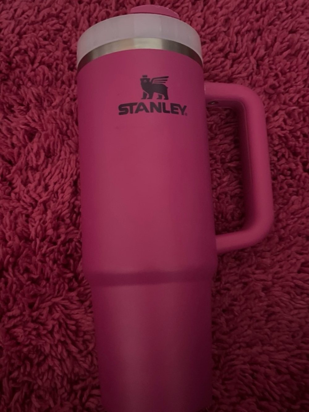Stanley Hot Pink Travel Tumbler with Handle